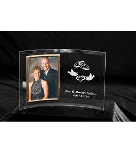 Beveled Glass Picture Frame...